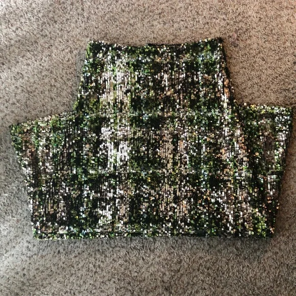 Zara Limited Edition Sequin A-Line Skirt - Picture 2 of 3